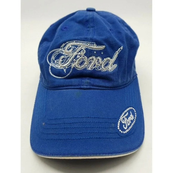 Ford Racing NASCAR Chase Authentics Womens Strapback Hat Adjustable OSFM Blue - Picture 2 of 7